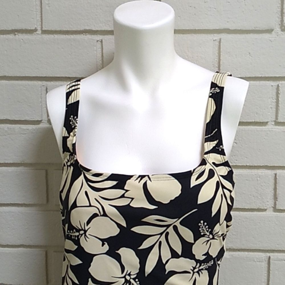 Sun Blush Tropical One Piece Bathing Suit. Size 14 - Picture 2 of 7